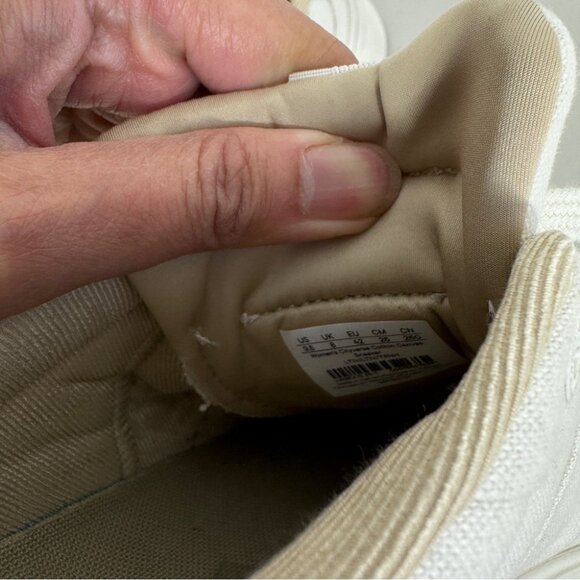 Lululemon Cream Cityverse Sneakers Size 9.5 Lace Up Casual Athletic Canvas - Picture 7 of 13